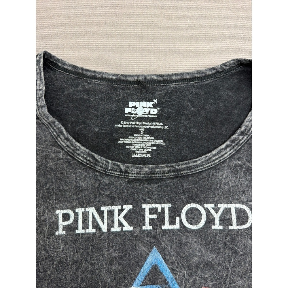 Pink Floyd Dark Side of the Moon Mineral Wash Graphic Tee Gray Size 2 Large - Picture 2 of 6